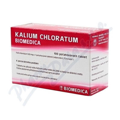 Kalium Chloratum Biomedica 500mg tbl.ent.100