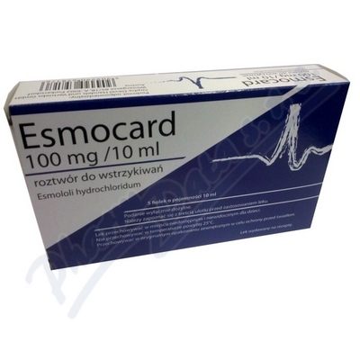 Esmocard HCL Orpha 100mg/10ml Inj.sol.5x100mg/10ml