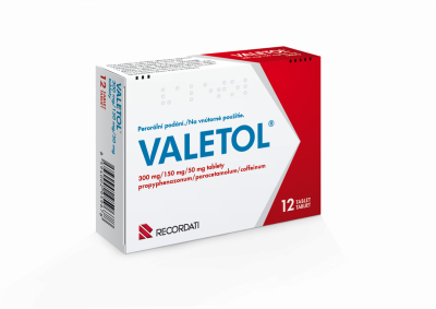 Valetol 300mg/150mg/50mg tbl.nob.12