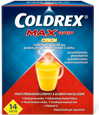 Coldrex MAXGrip Citron 1000mg/10mg/40mg por.plv.14