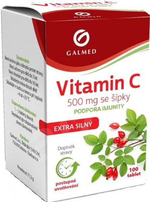 Vitamín C 500mg se šípky tbl.100 Galmed