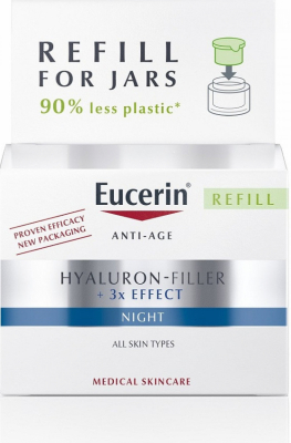 Eucerin HYALURON-FILLER+3xEFFECT noč.kr.refill50ml