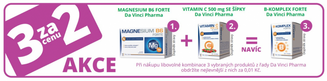Vitamin C 500mg se šípky Da Vinci Pharma 100+20tbl