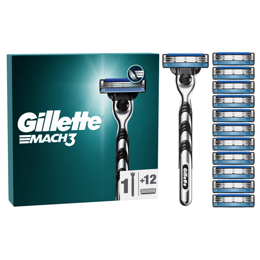 Gillette Mach3 holicí strojek+12 náhradních hlavic