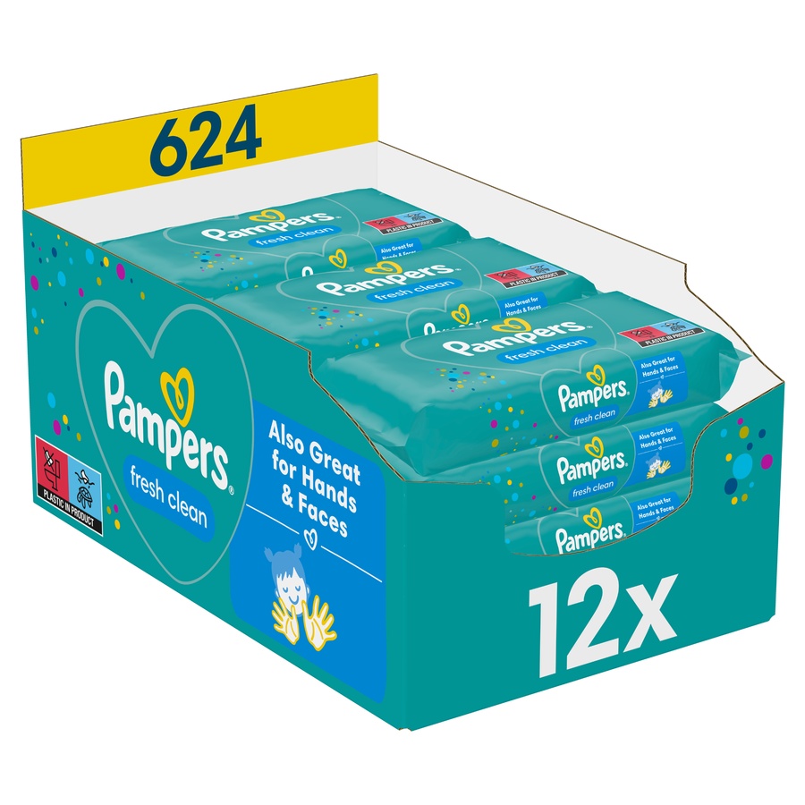 Pampers Fresh Clean ubrousky 12x52ks