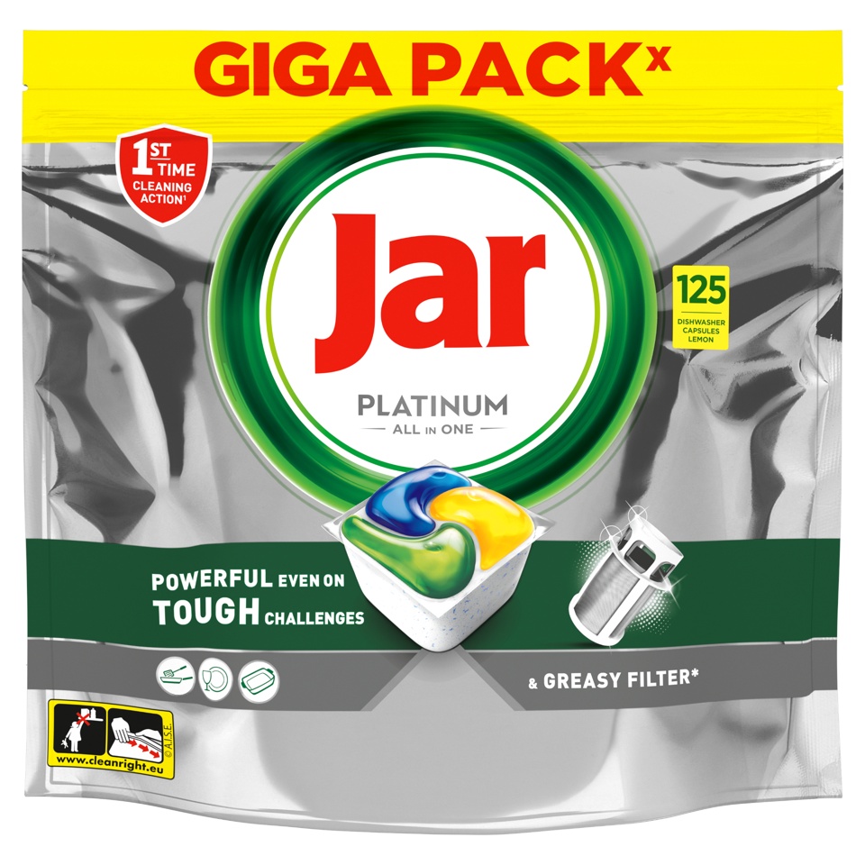 Jar Platinum Lemon kapsle do myčky 125 Ks