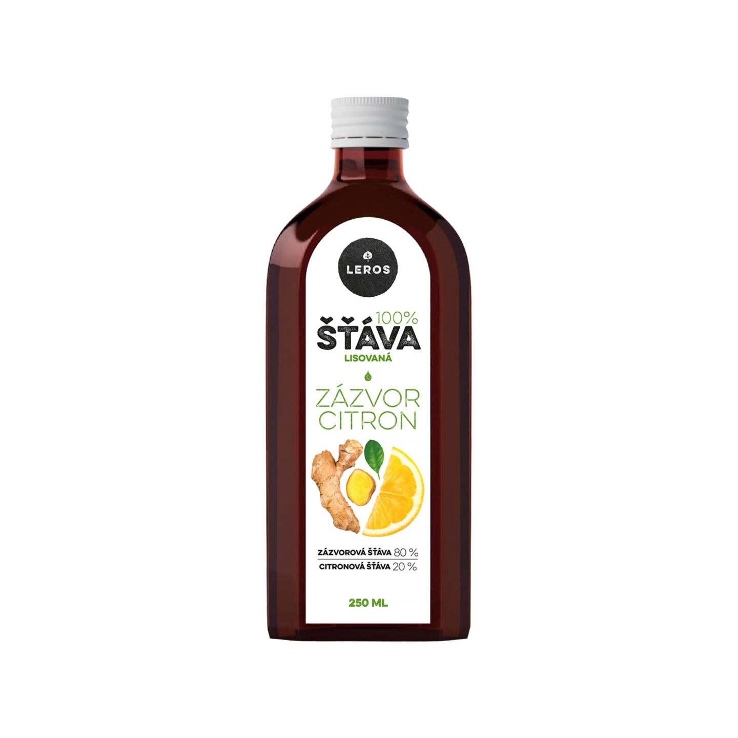 Leros 100% šťáva zázvor a citron 250ml