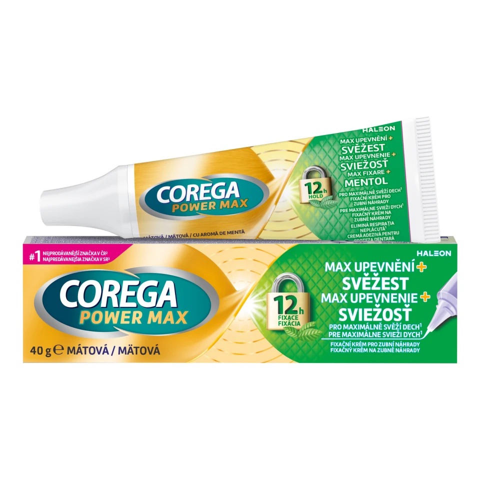 Corega Power Max upevnění + svěžest fixační krém 40 g