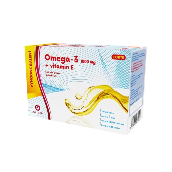Omega-3 forte 1000mg + vitamin E 180 tobolek Galmed