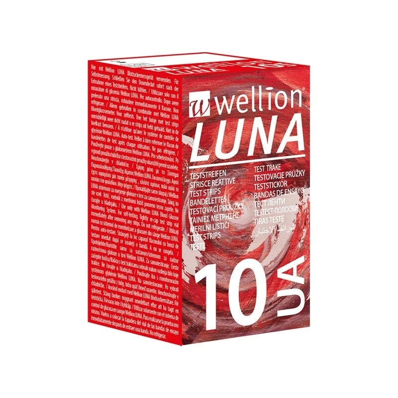 Wellion Luna testovací proužky kyselina močová 10ks