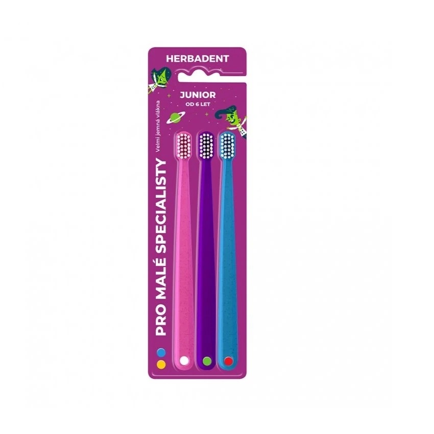 Herbadent Junior zubní kartáček 3 ks