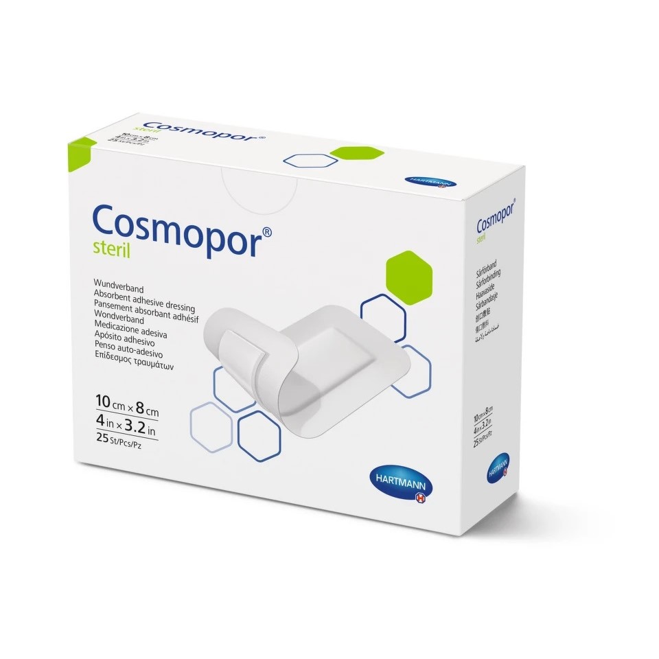 Cosmopor Sterilní hypoalergenní náplast s polštářkem 8x10cm 1ks