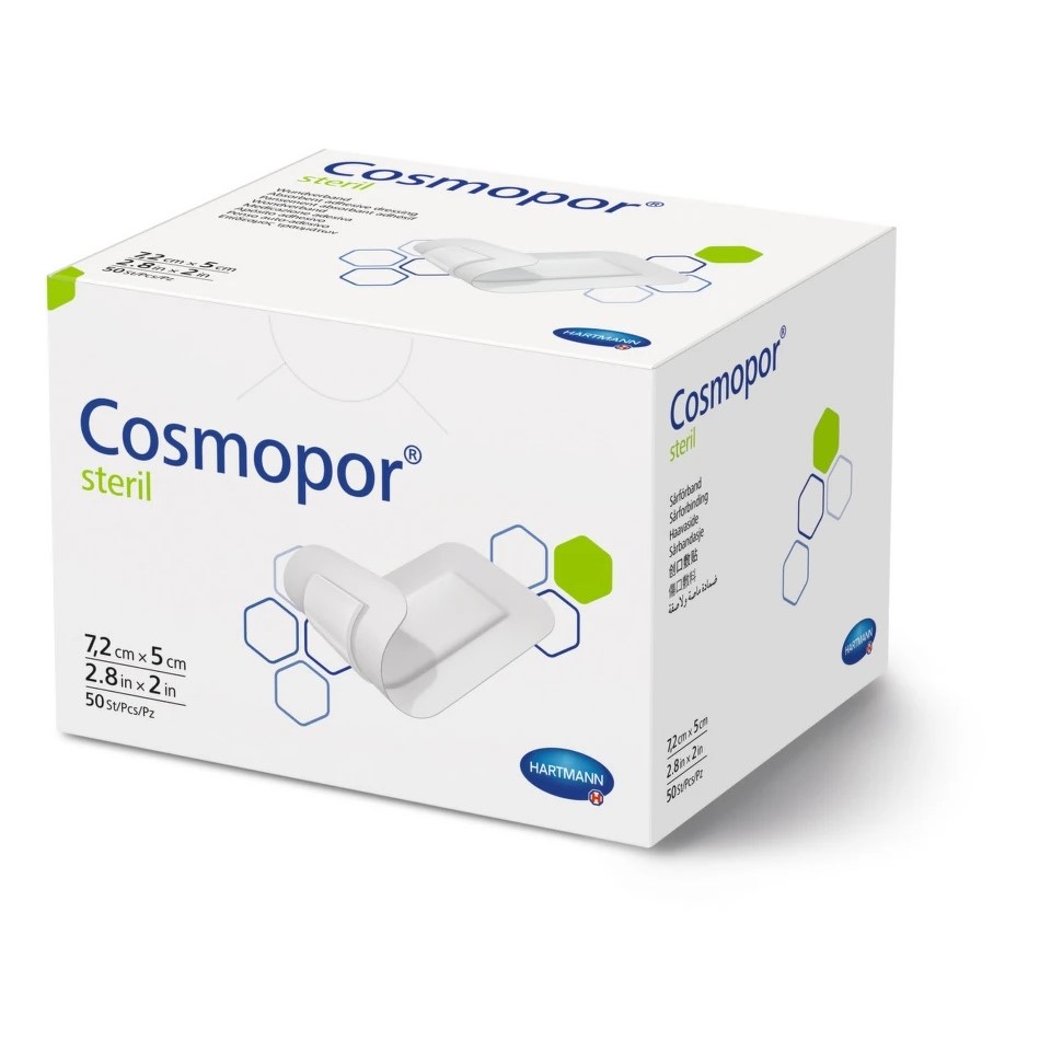 Cosmopor Sterilní hypoalergenní náplast s polštářkem 5x7,2cm 1ks