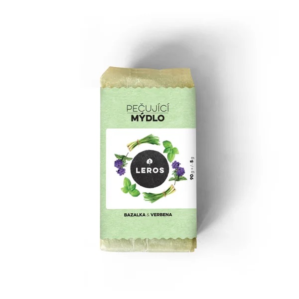 Leros Pečující mýdlo bazalka & verbena 90 g