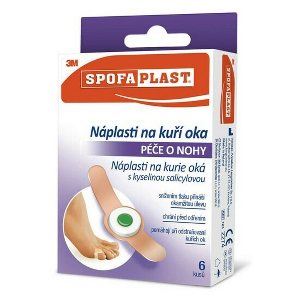 3m Spofaplast 183 Náplasti na kuří oka 70x12mm 6ks
