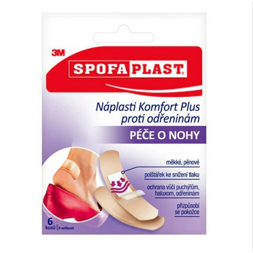 3m Spofaplast 187 Náplasti komfort plus odřeniny 6ks