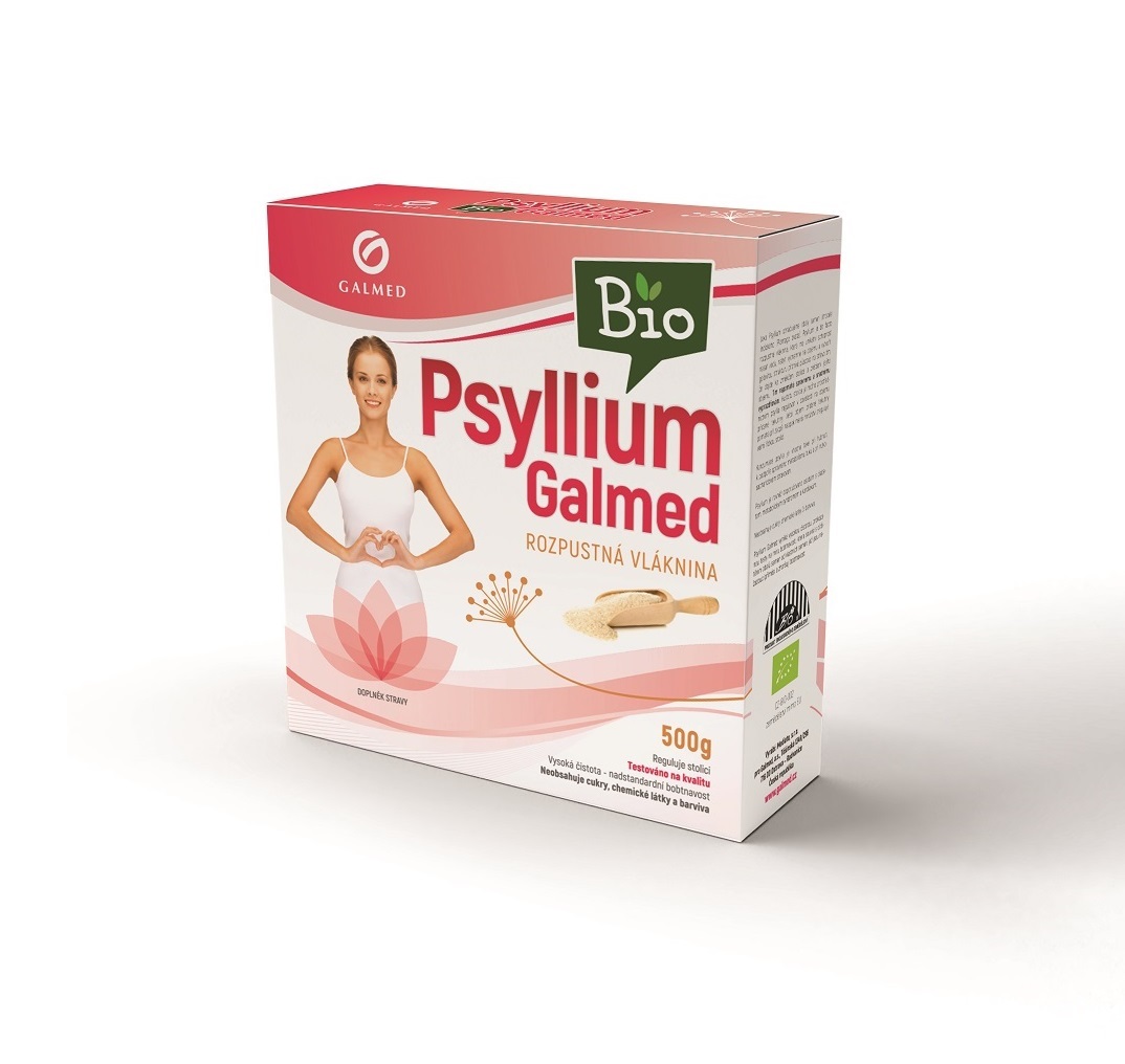 Psyllium Rozpustná vláknina Bio 500 g Galmed