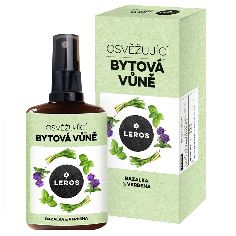 Leros Osvěžující bytová vůně bazalka & verbena 100 ml