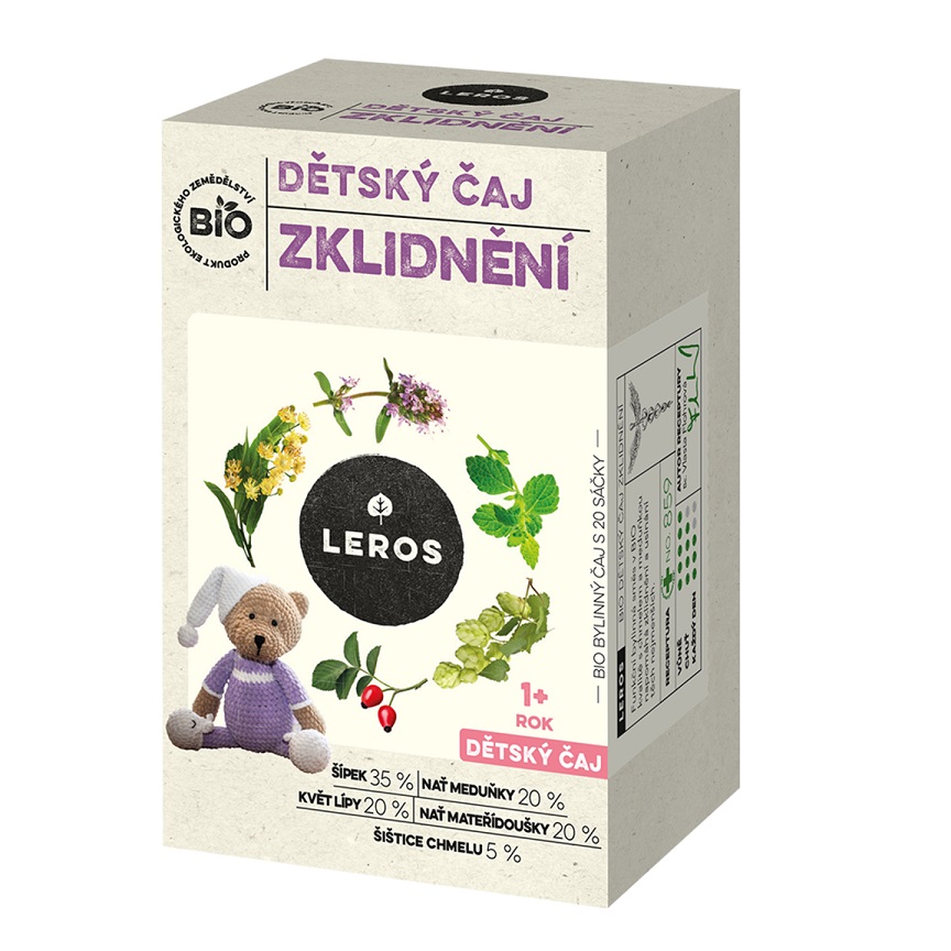 Leros Bio dětský čaj zklidnění 12m+ 20 x 1.8 g