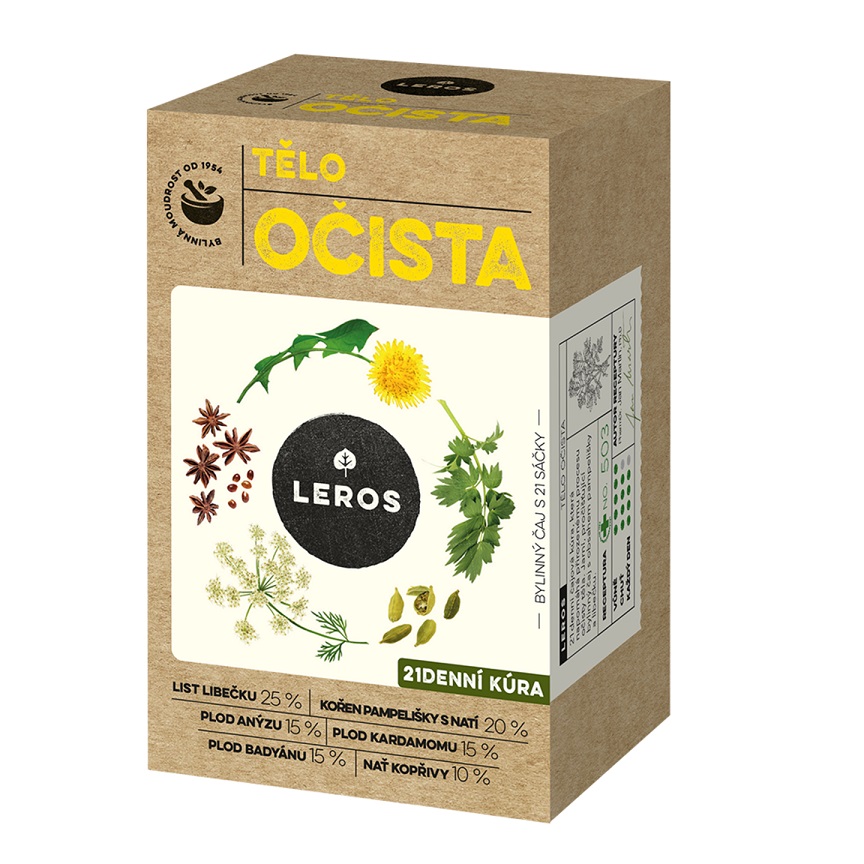 Leros Tělo očista bylinný čaj 21 nálevových sáčků
