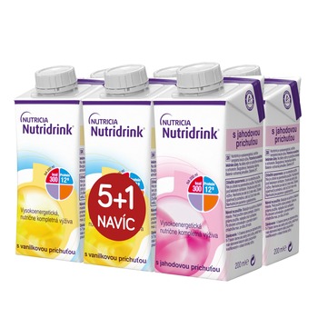 Nutridrink Balíček 5+1 (vanilka-jahoda) 6x200ml