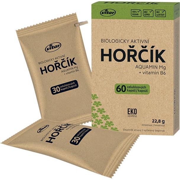Vitar Hořčík Aquamin EKO 60 kapslí
