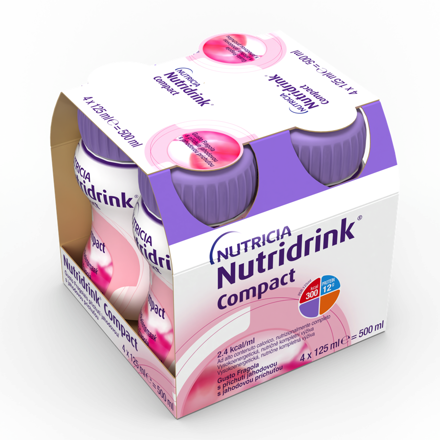 Nutridrink Compact s příchutí jahodovou por.sol.4x125ml