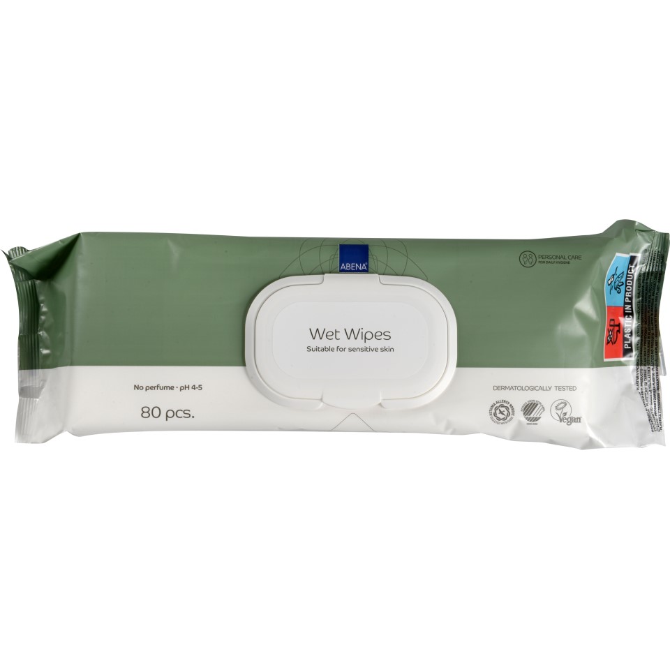 Abena Skincare vlhčené čistící ubrousky 80ks