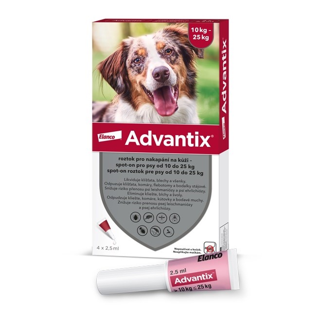 Advantix pro psy 10-25kg spot-on 4x2.5ml