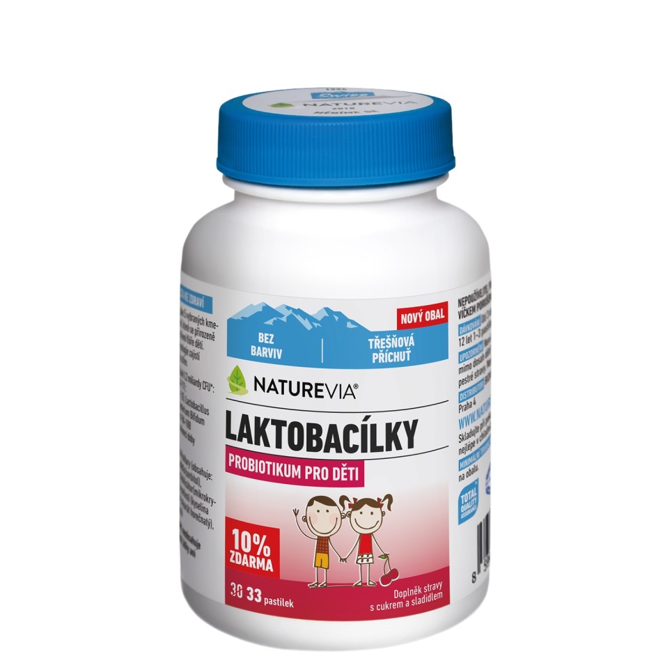 Naturevia Laktobacílky třešňové 33 pastilek