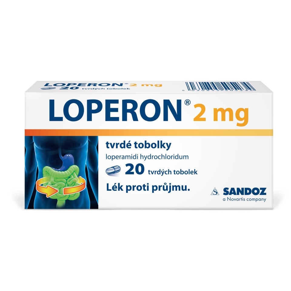 Loperon® 2 mg 20 tvrdých tobolek, léčí průjem