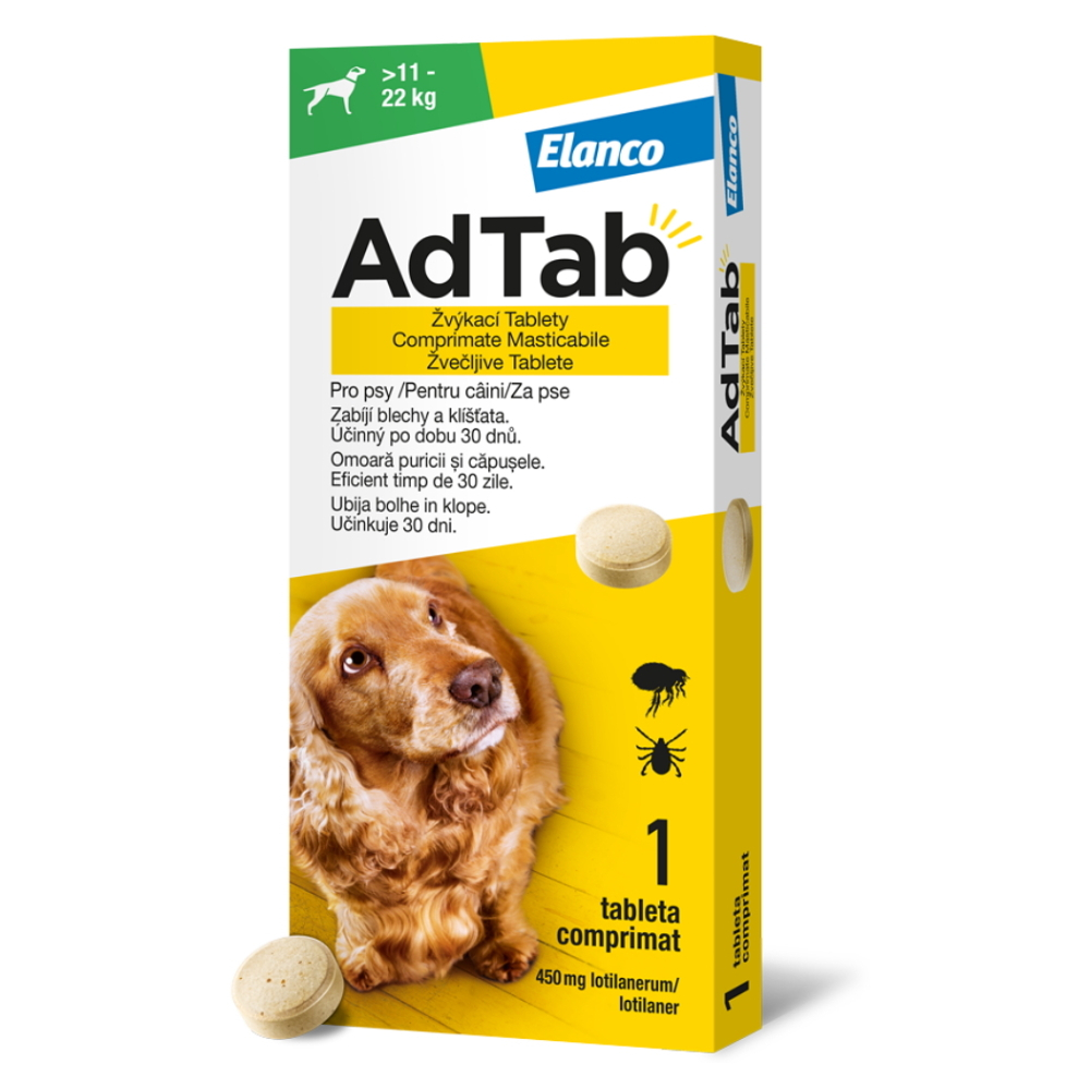 Adtab pro psy (11-22kg) 450mg 1 žvýkací tableta
