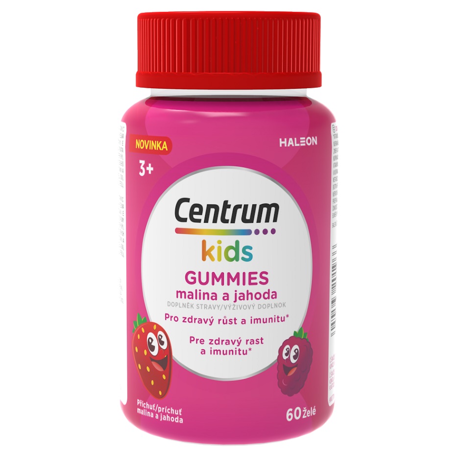 Centrum Kids Gummies malina a jahoda želé 60ks