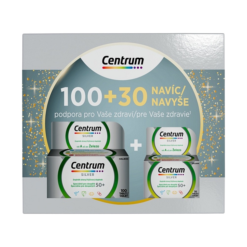 Centrum Silver 50+ 100+30 tablet dárkové balení
