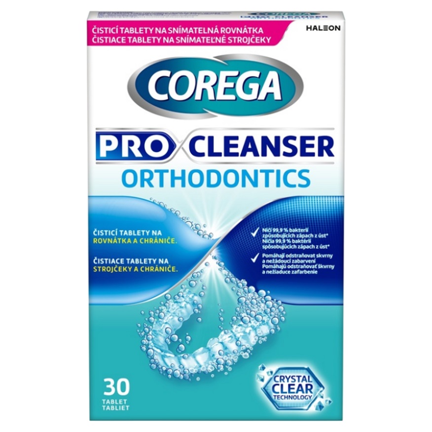 Corega Pro Cleanser Orthodontics čistící tablety 30ks