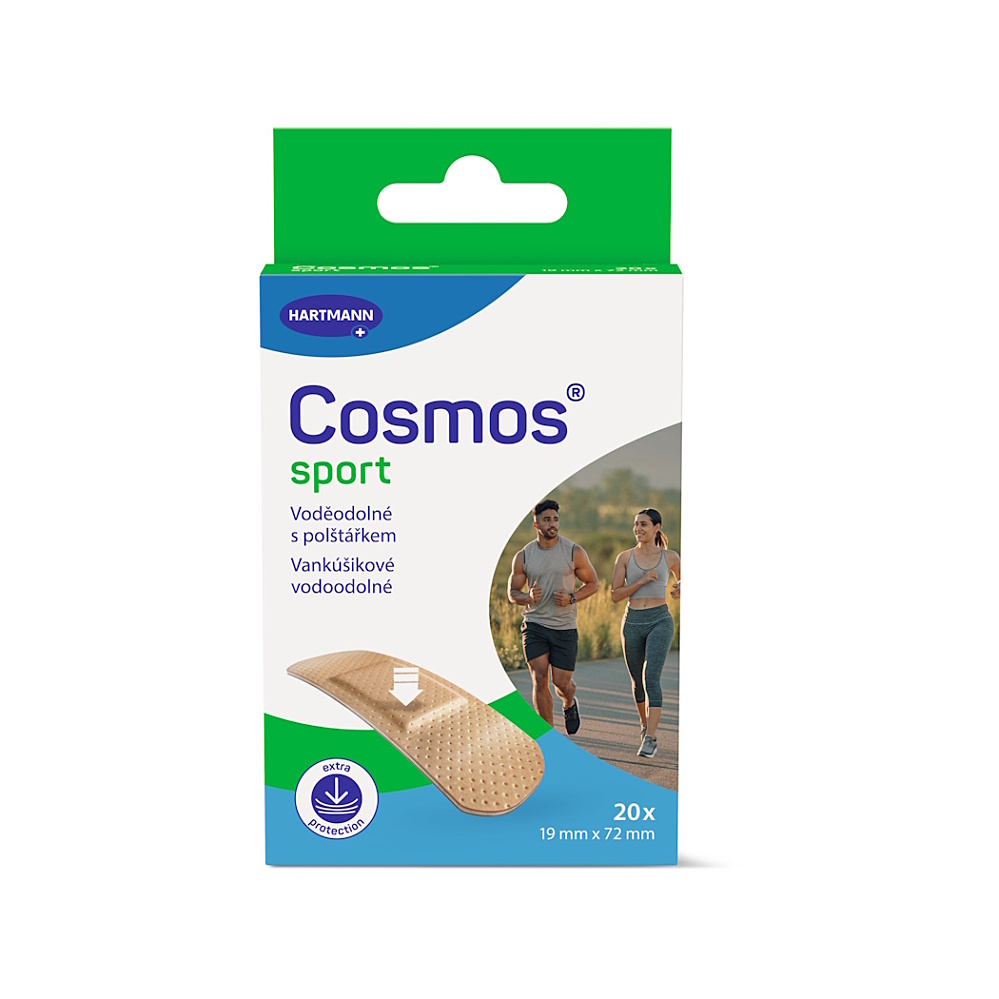 Cosmos sport voděodolná náplast 19x72mm 20ks