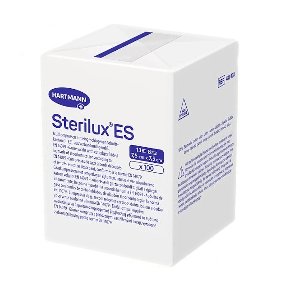 Hartmann Sterilux ES Gáza kompresní nesterilní 7.5x7.5cm 100ks