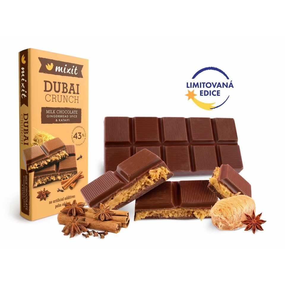 Mixit Vánoční plněná čokoláda perníkové koření & kataifi 70 g