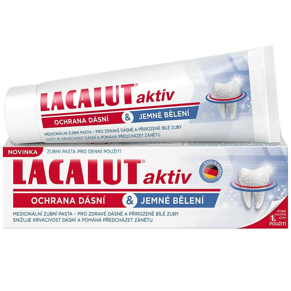 Lacalut Aktiv Ochrana dásní a jemné bělení zubní pasta 75 ml