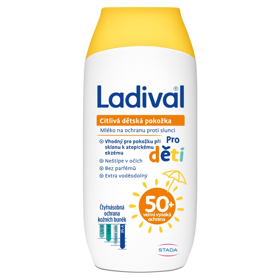 Ladival dětská citlivá pokožka mléko na ochranu proti slunci OF50+ 200ml