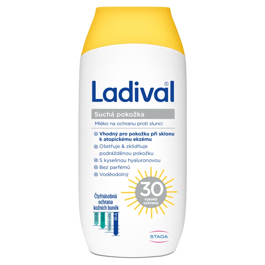 Ladival suchá pokožka mléko na ochranu proti slunci OF30 200ml