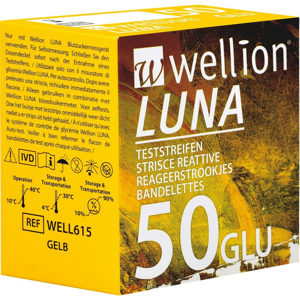 Wellion Luna Testovací proužky glukóza 50 ks