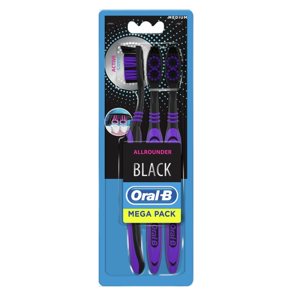 Oral-B Allrounder Black zubní kartáčky 3ks