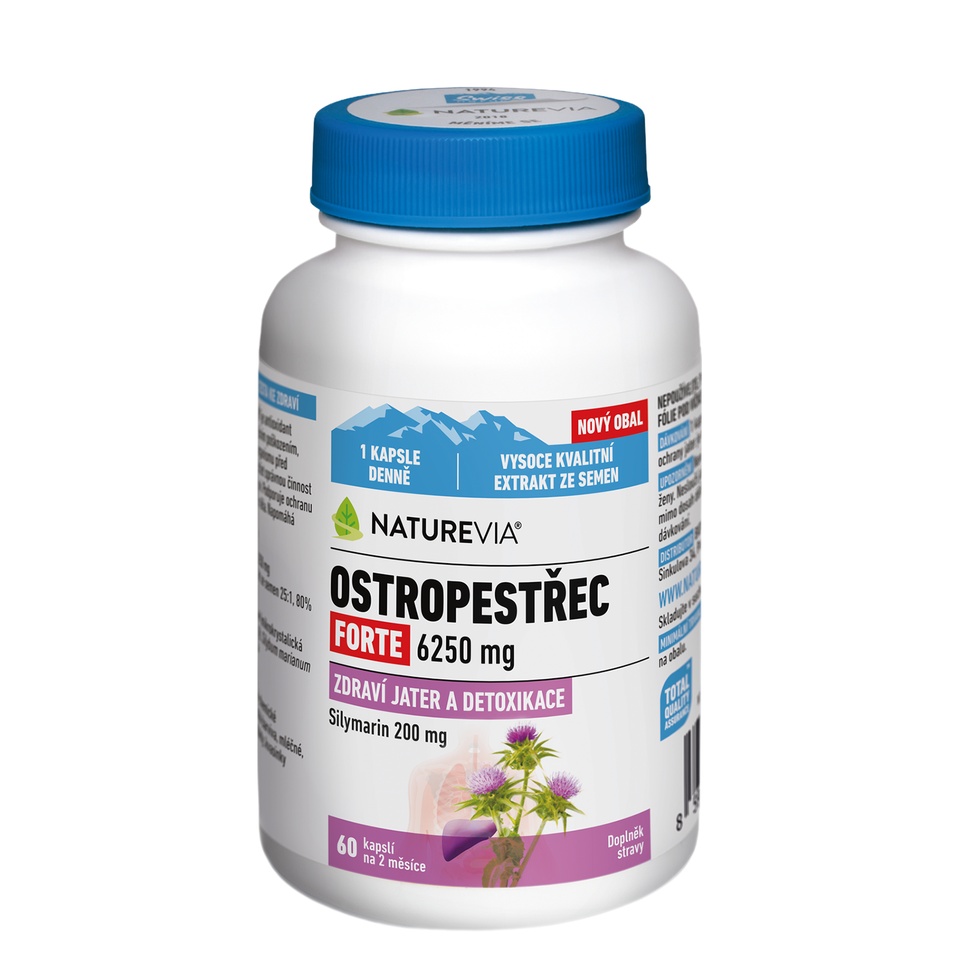 Naturevia ostropestřec forte 60 kapslí