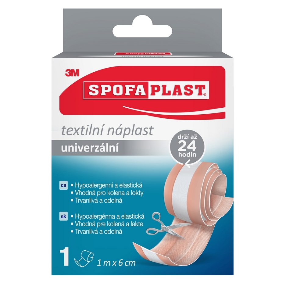 3M Spofaplast 154 Textilní elastická náplast univerzální 1mx6cm