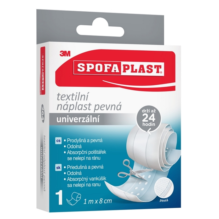 3M Spofaplast 254 Textilní náplast pevná univerzální 1mx8cm