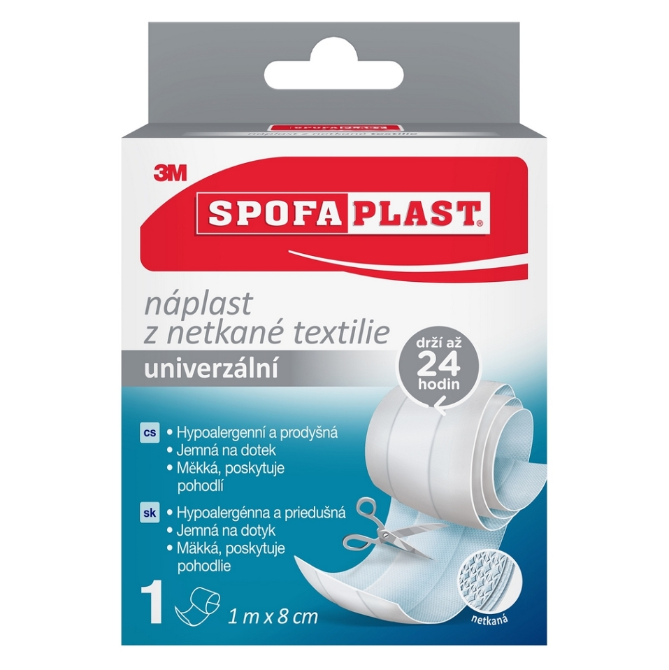 3M Spofaplast 864 Náplast z netkané textilie univerzální 1mx8cm