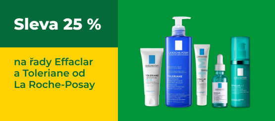Sleva 25 % na řady Effaclar a Toleriane od La Roche-Posay