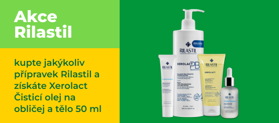 K nákupu produktů Rilastil získáte Xerolact Čisticí olej na obličej a tělo 50 ml