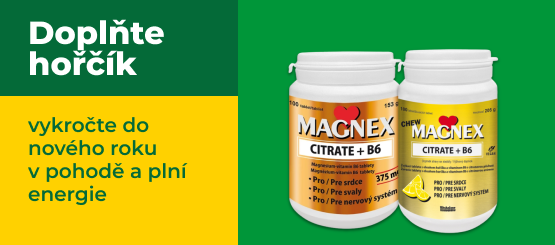 Magnex Citrate 375 mg + B6: doplňte hořčík jednoduše